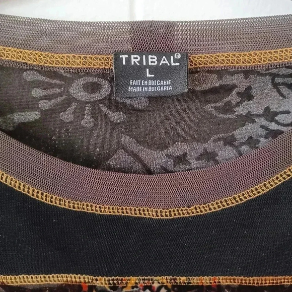 Tribal Brand Velvet + Mesh Top - Picture 3 of 7